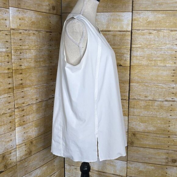 ATHLETA ZEPHYR REFIND TRAVEL WORK EVERYDAY WEAR VERSATILE LINEN LIKE TANK LARGE - Picture 5 of 6